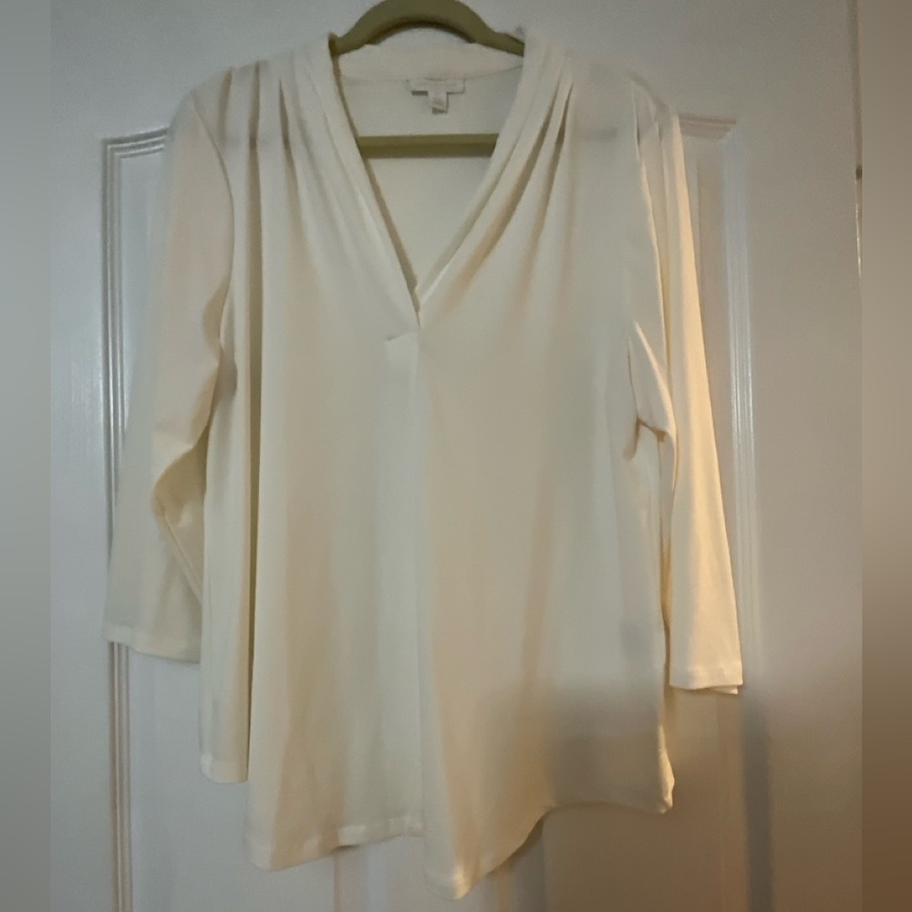 Charter Club xl white 3/4 sleeve shirt